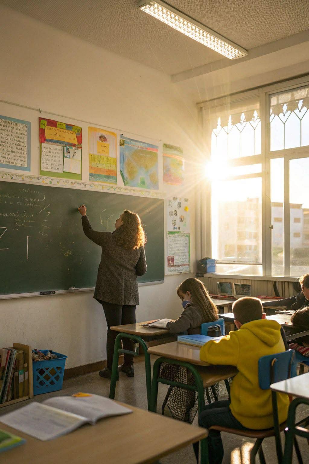 Elementary lesson in progress